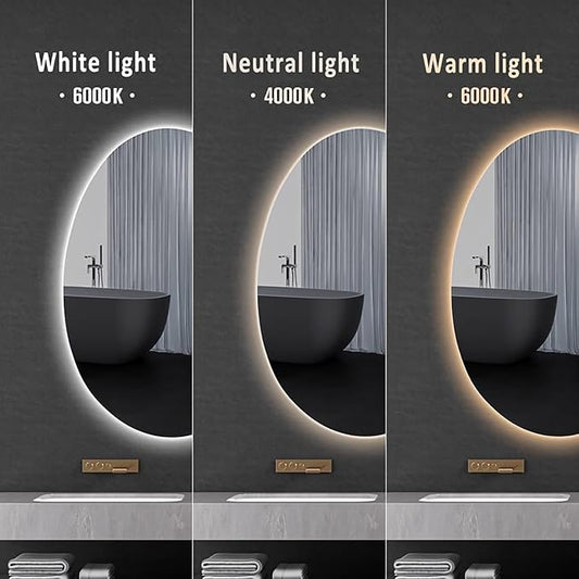 Inner Sand Smart Illuminated LED Bathroom Mirror, Wall Mounted Multifunction - Image 2