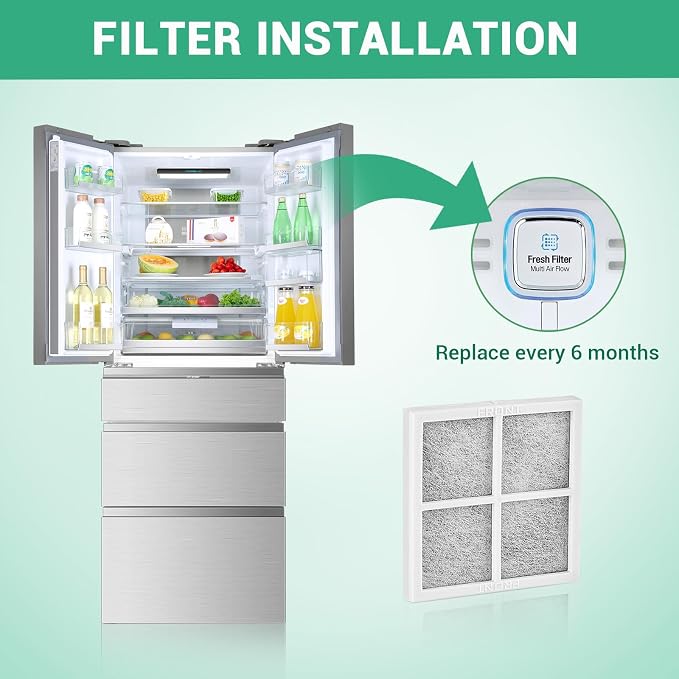 6 Pack Refrigerator Air Filter Replacement, Compatible - Image 6
