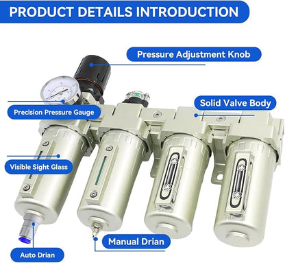 3/4" NPT Industrial Grade 4 Stage Air-Dryer-for-Compressor, - Image 4
