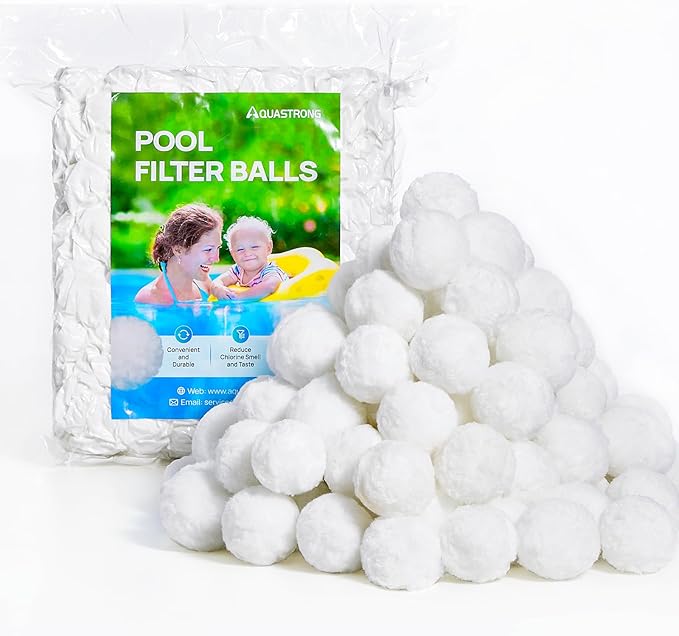 AQUASTRONG Pool Filter Balls for Sand Filters, 3.1 lbs Reusable Pool Sand by AQUASTRONG%E2%80%94%E2%80%94POWERYOURWATER