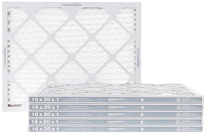 Amazon Basics 16x20x1 Air Filter 6 Pack, MERV 8 AC Furnace Filters by AmazonBasics