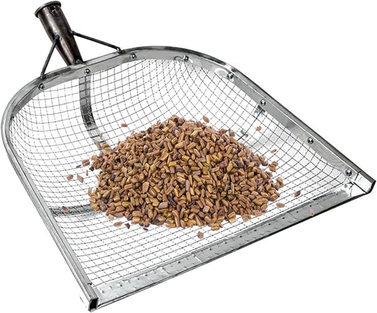 Leaking Soil Shovel Filter Stainless Steel Sieve 4mm/6mm/8mm/12mm Mesh Sifting by Unknown