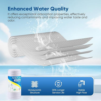 PUREPLUS 25 Micron 10 x 4.5 Whole House String Wound Sediment Filter - Image 7