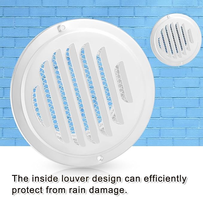Zonon 24 Pcs Stainless Steel Soffit Vents 4 Inch Round Dryer Vent Cover - Image 4