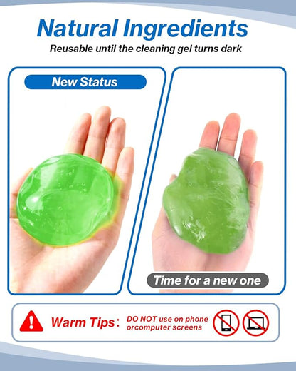 Car Cleaner Gels 4 Pack, Universal Dust Cleaner Putty Cleaner Slime, Cleaning - Image 8