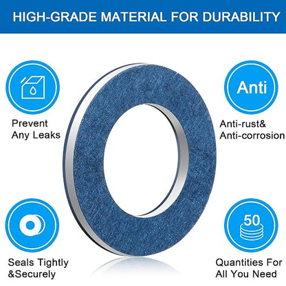 Mudder 100 Pieces Aluminum Engine Transmission Fluid Oil Crush Washers Drain - Image 3