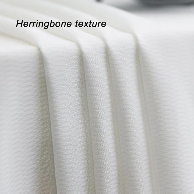Non-See-Through White Privacy Sheer Cafe Curtains 84 inches Long 2 Panels - Image 4