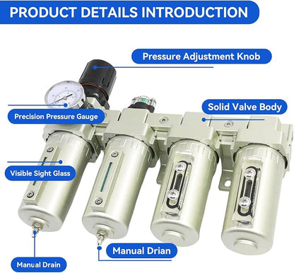 3/4" NPT Industrial Grade 4 Stage Air-Dryer-for-Compressor, - Image 4