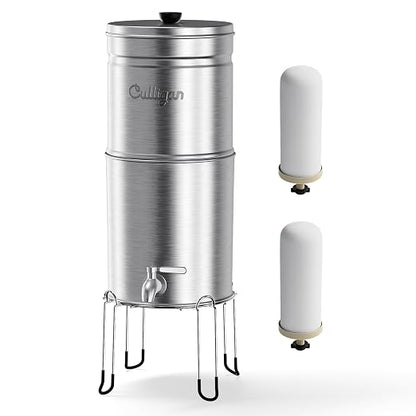 Culligan MaxClear 2.25 Gallon Gravity Water Filter System, Brushed by CulliganWater