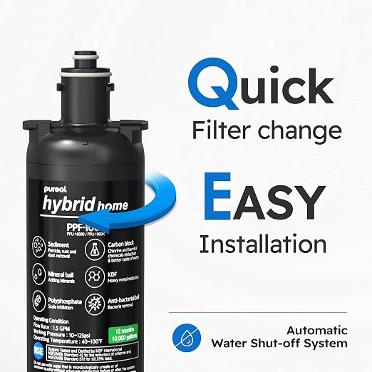 Pureal Hybrid Home PPU-1700D Under Sink Water Filter System - Image 6