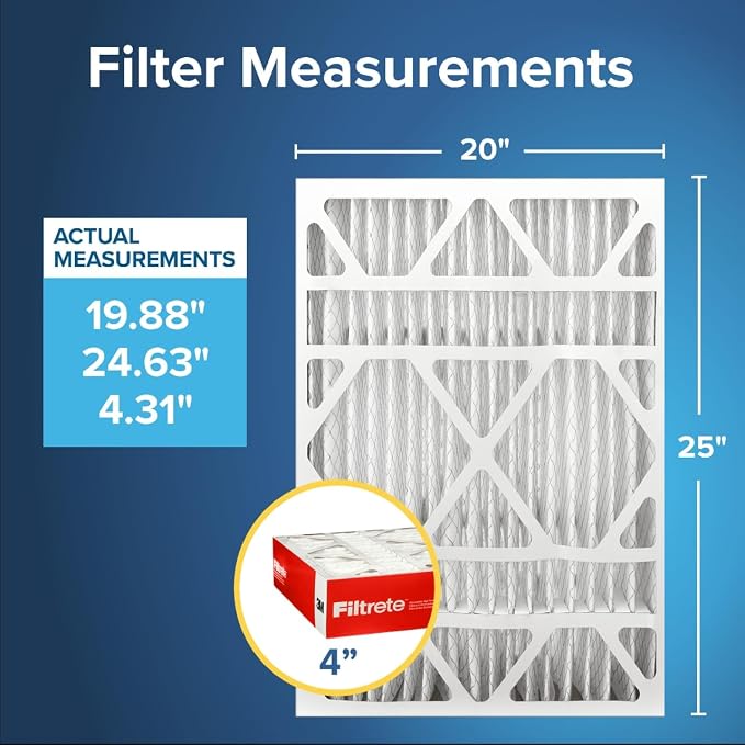 Filtrete 20x25x4 AC Furnace Air Filter, MPR 1000, MERV 11, Fits Honeywell & - Image 2