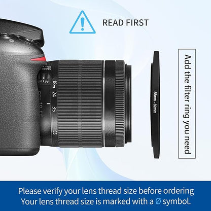 55-82mm Step-Up Ring Adapter, 55mm to 82mm Step Up Filter Ring - Image 4