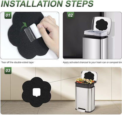 ENLOY 7.2 Inch Universal Trash Can Charcoal Filters Replacements, Absorbing - Image 7