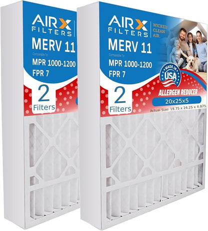 AIRX FILTERS WICKED CLEAN AIR. 20x25x5 Air Filter MERV 11 Compatible by AIRXFILTERSWICKEDCLEANAIR