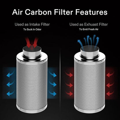 VIVOSUN 8 Inch Air Carbon Filter Smelliness Control - Image 4