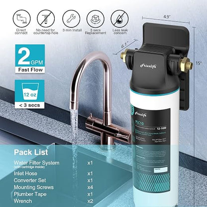Frizzlife SW10 Under Sink Water Filter System, NSF/ANSI 53&42 Certified - Image 6