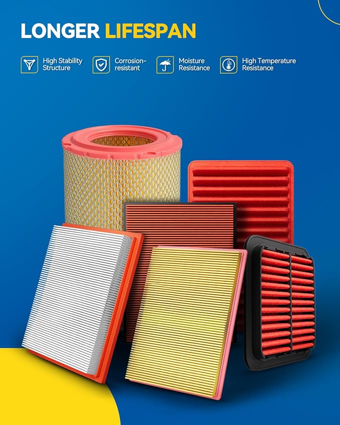 PHILTOP Engine Air Filter, CA11950 2PCS Compatible - Image 4
