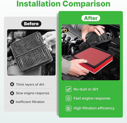 Engine+Cabin Air Filters Kit Fit - Image 5