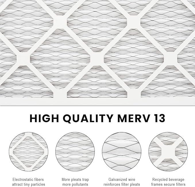 10x10x1 Air Filter MERV 13, HVAC/Furnace AC Filter Replacement, Dust - Image 4