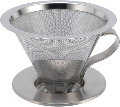 Pour Over Coffee Dripper, Reusable Metal Filter, Portable Cone Filter - Image 6