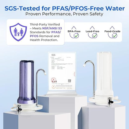 iSpring CKC1C-PF 2.5" x 10" Countertop Water Filter, SGS Tested Filter - Image 5