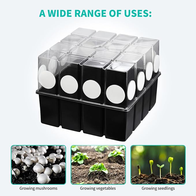 5 Set Monotub with Filter Disks 43.5 Quart Mushroom Grow Kit Vegetable Planting - Image 3