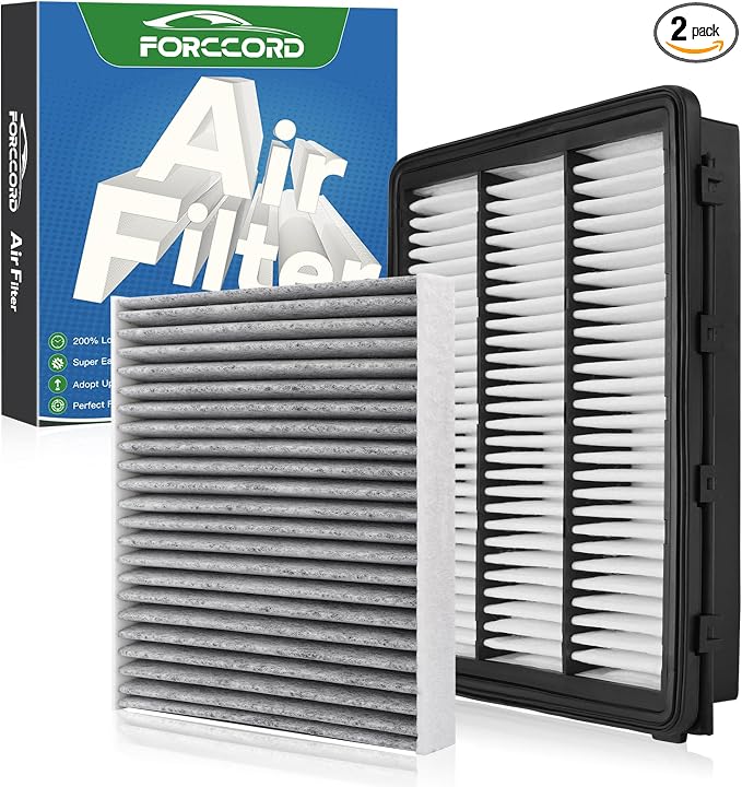 Cabin Air Filter and Engine Air Filter Fits by Forccord