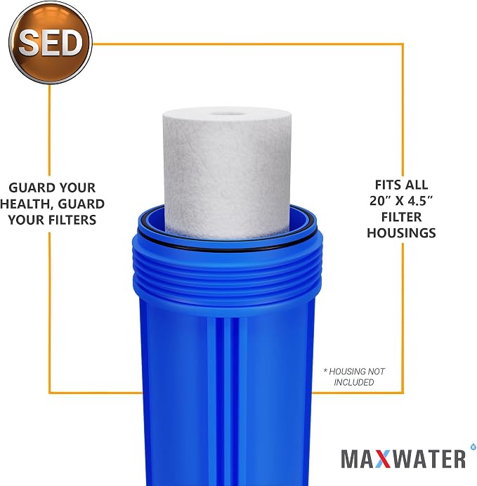 Max Water 5 Micron 20 x 4.5 Sediment Filter 20 inch Whole House BB Water - Image 7
