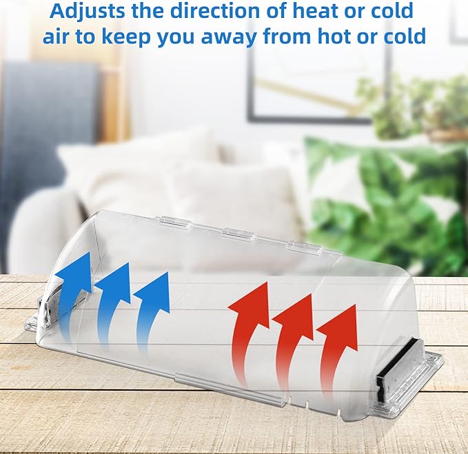 2 Pack Adjustable Air Vent Deflector, 9”-15” Transparent Deflector - Image 4