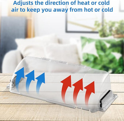 4 Pack Adjustable Air Vent Deflector, 9”-15” Transparent Deflector - Image 4