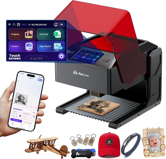 AlgoLaser 10W Portable Laser Engraver Machine: Smart Laser Engraver/Cutter by AlgoLaser