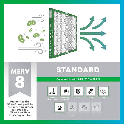 Filterbuy 14x25x1 Air Filter MERV 8 Essential Dust & Allergy Defense, - Image 4
