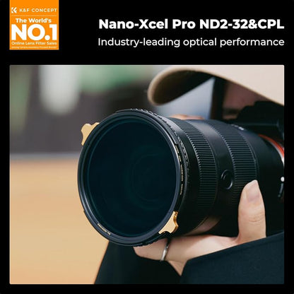 K&F CONCEPT 52mm Variable ND2-32 ND Lens Filter & Circular Polarizing Filter - Image 2