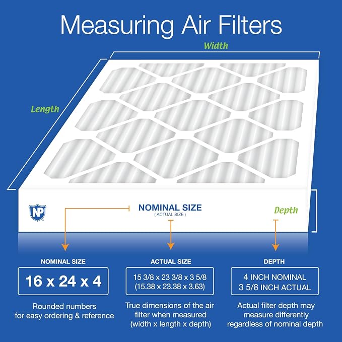 Nordic Pure 16x24x4 Pleated Air Filters MERV 14 Plus Carbon 1 Pack - Image 2