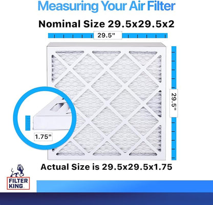Filter King 29.5x29.5x2 Air Filter | 4-PACK | MERV 8 HVAC Pleated A/C Furnace - Image 2