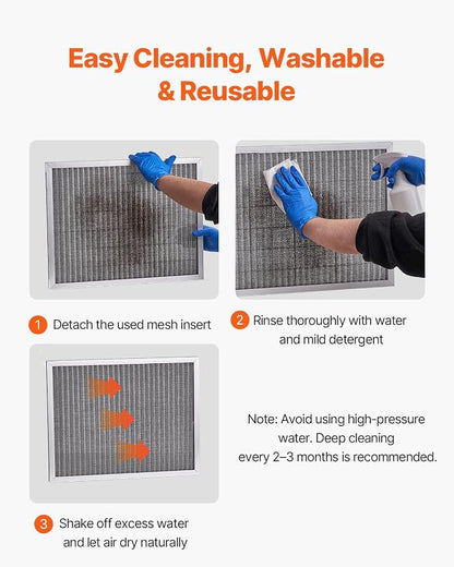 VEVOR 20x25x1 inch Electrostatic Air Filter, AC/HVAC Furnace Filter Washable & - Image 5