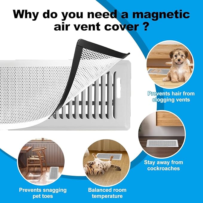 4 PCS White Magnetic Vent Covers - Image 7