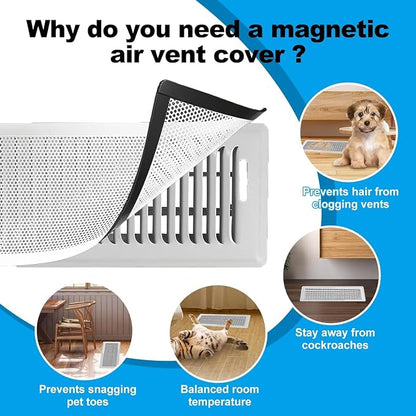 4 PCS White Magnetic Vent Covers - Image 7