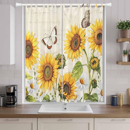 Farm Sunflowers Living Room Curtains 84 Inch Length, Window Curtains Tab Top - Image 9