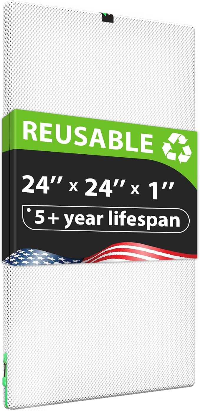 Reair 24x24x1 Air filter, Washable and Reusable Air Filter 24x24x1 by Reair