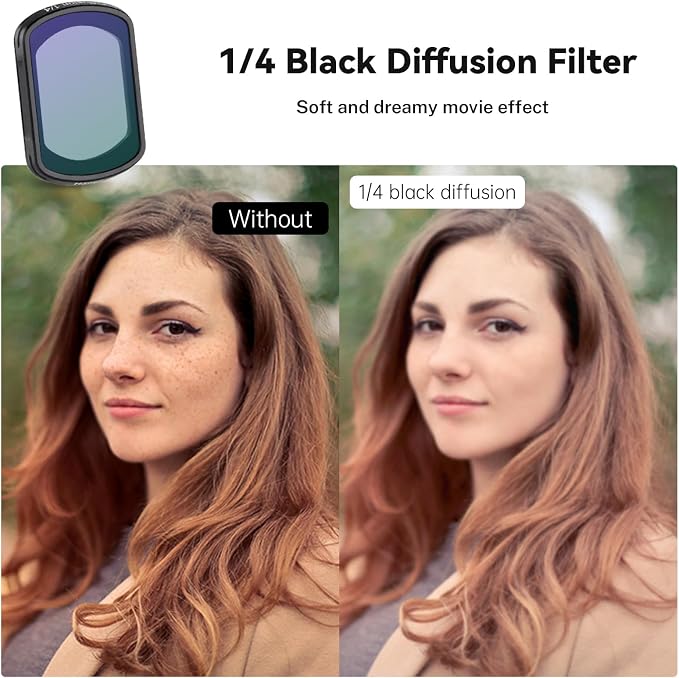 Haoge Magnetic Filter Set for DJI Osmo Pocket 3, Includes 1/4 Black Mist Filter - Image 6