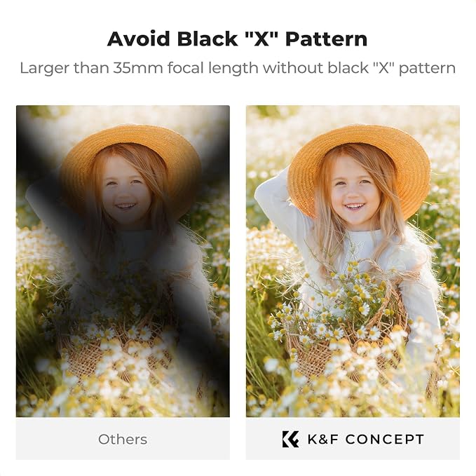 K&F CONCEPT 82mm Black Diffusion Mist Effect 1/4 & Variable ND2-32 & Circular - Image 4