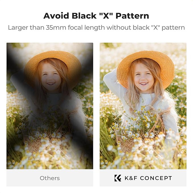 K&F CONCEPT 77mm Black Diffusion Mist Effect 1/4 & Variable ND2-32 & Circular - Image 4
