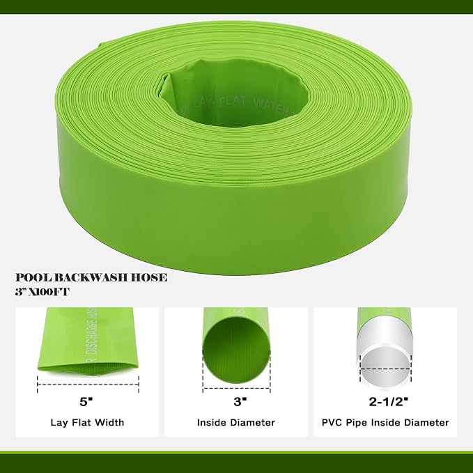 Eastrans 3'' x 100 FT Pool Backwash Hose - Image 2