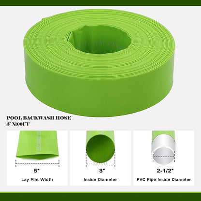Eastrans 3'' x 100 FT Pool Backwash Hose - Image 2