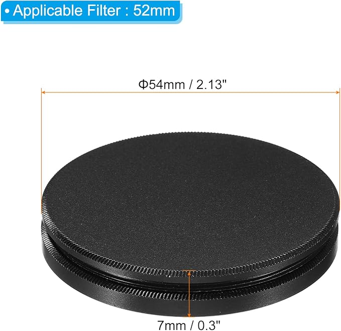 PATIKIL 52mm Lens Cap, Camera Lens Cap Cover Universal Lens Filter Stack Cap - Image 2
