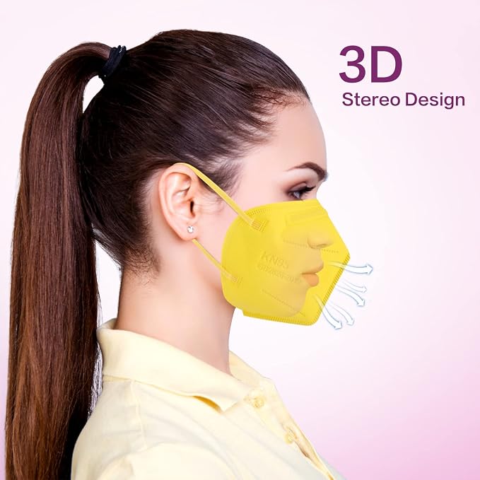 Miuphro KN95 Face Mask 50 Pack, Disposable Respirator Masks, 5 Layer Design - Image 5