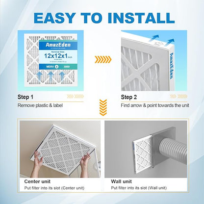 12x12x1 Air Filter 2 Pack HVAC AC Furnace Air Filter 12x12 Pleated Home Dust - Image 6