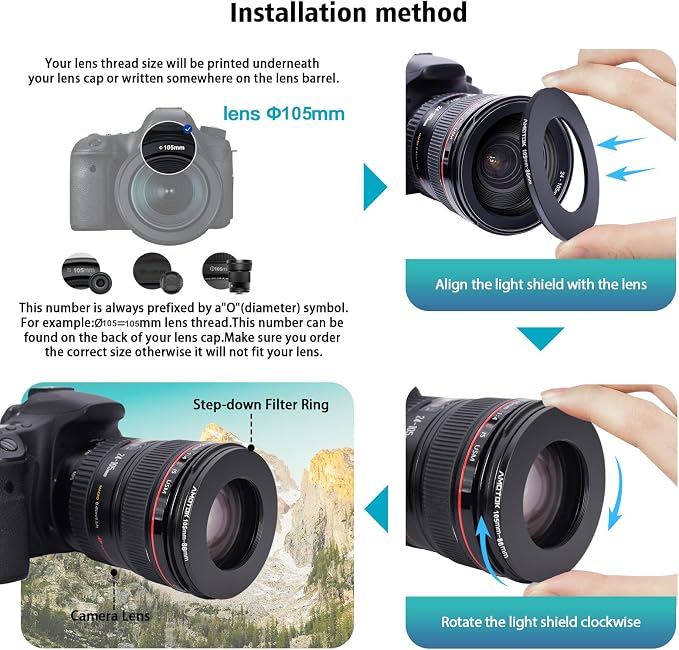 105mm Lens to 86mm Camera Lens Adapter, 105mm-86mm Filter Step-Down Ring - Image 5