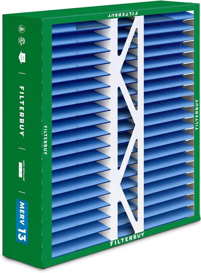 Filterbuy 20x20x5 Air Filter MERV 13 Optimal Smoke & Allergy Defense, Pleated - Image 8